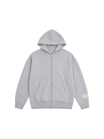 FLÂNEUR ATELIER KNIT ZIP-UP HEATHER GREY