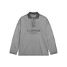 FLÂNEUR SOUND & DESIGN STUDIO MEMBER LONG SLEEVE POLO WASHED GREY FLÂNEUR SOUND & DESIGN STUDIO MEMBER LONG SLEEVE POLO WASHED GREY