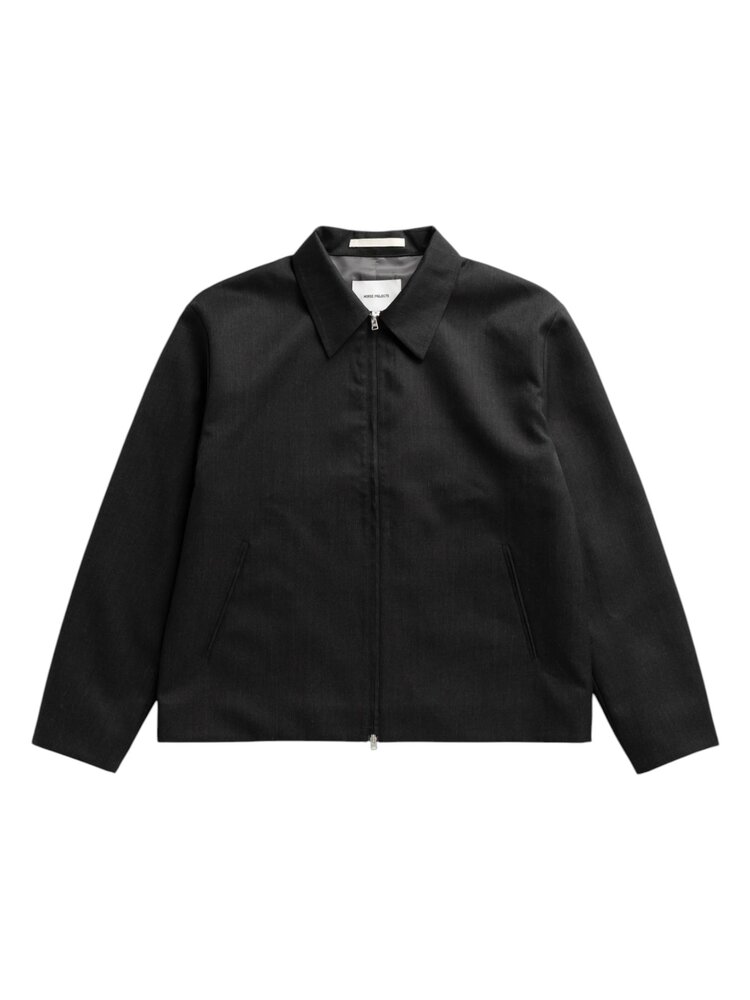 Norse Projects NORSE PROJECTS RAABJERG EASY WORSTED WOOL JACKET CHARCOAL GREY