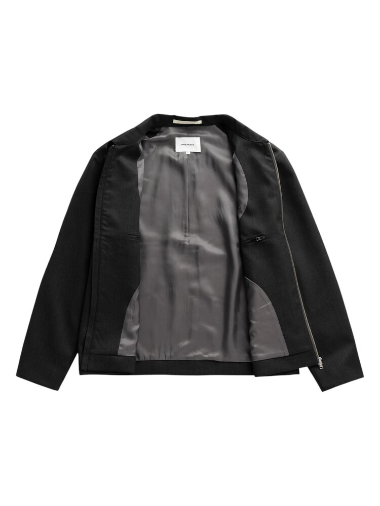 Norse Projects NORSE PROJECTS RAABJERG EASY WORSTED WOOL JACKET CHARCOAL GREY