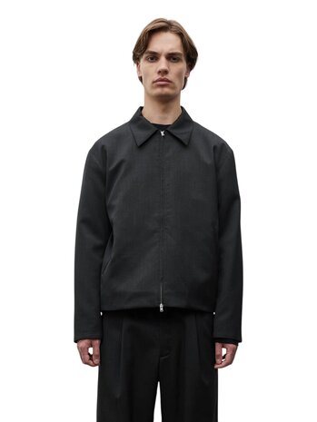 Norse Projects NORSE PROJECTS RAABJERG EASY WORSTED WOOL JACKET CHARCOAL GREY
