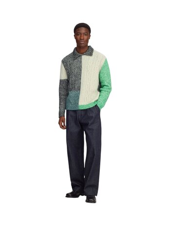NN.07 NN.07 ERLING CABLE 60076 PULLOVER GREEN