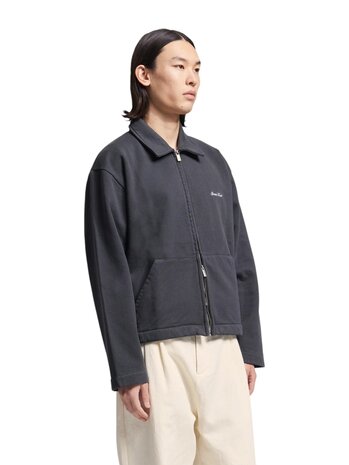 Brams Fruit BRAM'S FRUIT SCRIPT LOGO FULL ZIP SWEAT SHADOW BLACK