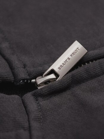 Brams Fruit BRAM'S FRUIT SCRIPT LOGO FULL ZIP SWEAT SHADOW BLACK