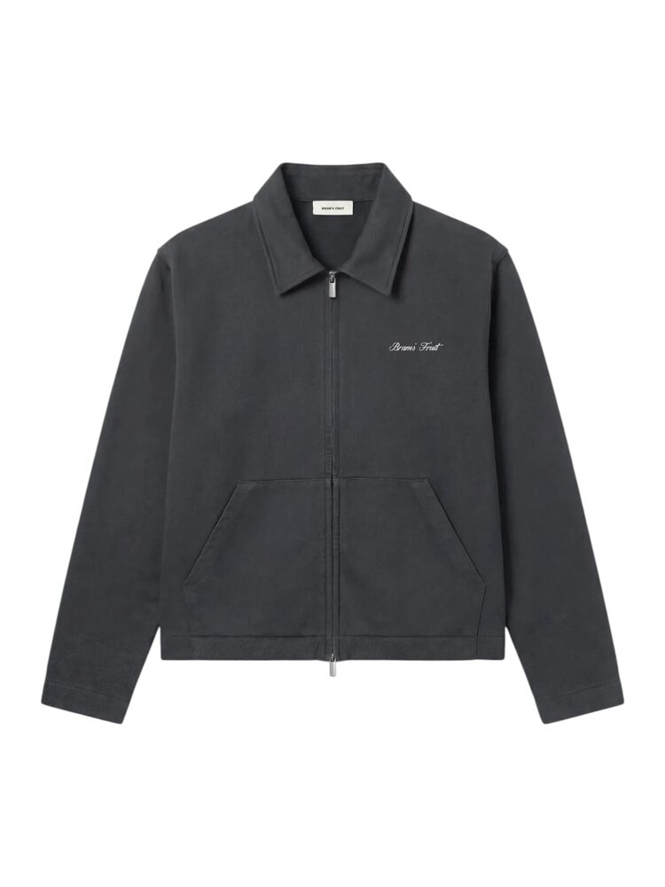 Brams Fruit BRAM'S FRUIT SCRIPT LOGO FULL ZIP SWEAT SHADOW BLACK