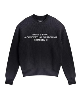 Brams Fruit BRAM'S FRUIT STAMP KNIT PULLOVER CHARCOAL BLACK