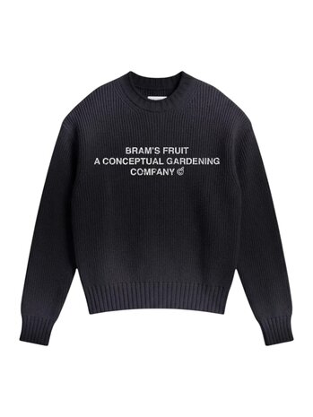 Brams Fruit BRAM'S FRUIT STAMP KNIT PULLOVER CHARCOAL BLACK