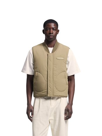 Brams Fruit BRAM'S FRUIT REVERSIBLE PADDED BODYWARMER VEST OLIVE GREEN