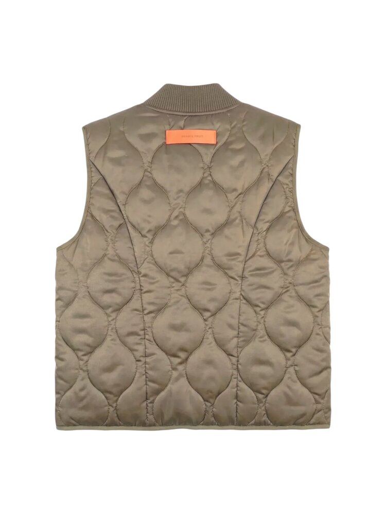 Brams Fruit BRAM'S FRUIT REVERSIBLE PADDED BODYWARMER VEST OLIVE GREEN
