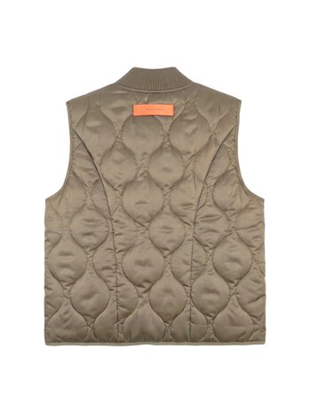 Brams Fruit BRAM'S FRUIT REVERSIBLE PADDED BODYWARMER VEST OLIVE GREEN