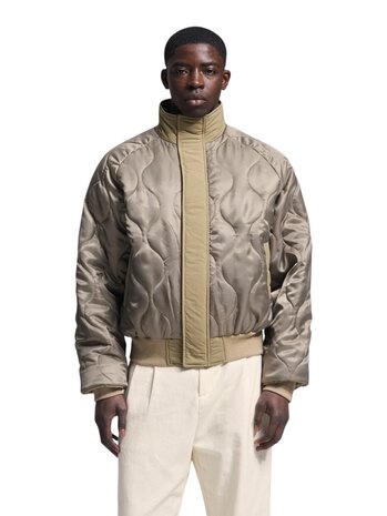 Brams Fruit BRAM'S FRUIT REVERSIBLE BOMBER JACKET OLIVE GREEN