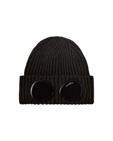 C.P. Company C.P. COMPANY EXTRAFINE MERIONO WOOL GOGGLE BEANIE BLACK