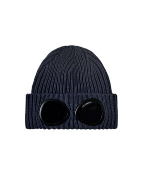 C.P. Company C.P. COMPANY EXTRAFINE MERINO WOOL GOGGLE BEANIE NAVY
