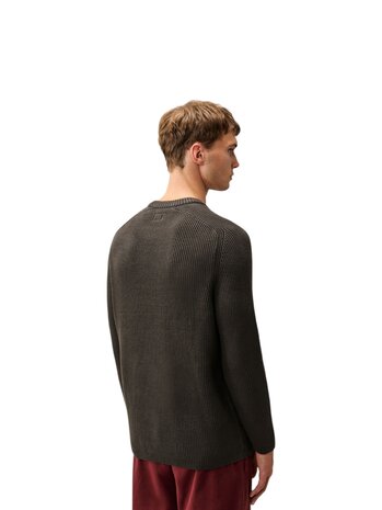 C.P. Company C.P. COMPANY FULL RIB COTTON CREWNECK LENS SWEATER RAVEN