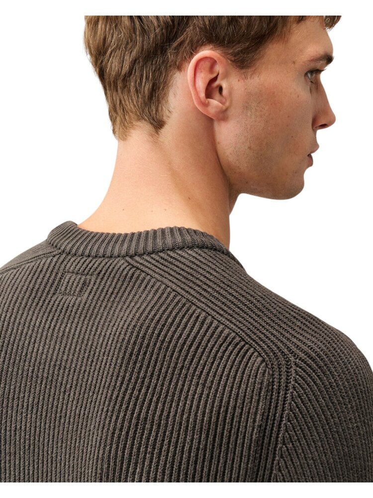 C.P. Company C.P. COMPANY FULL RIB COTTON CREWNECK LENS SWEATER RAVEN