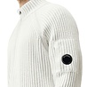 C.P. Company C.P. COMPANY CARDIGAN FLEECE KNIT WHITE MELANGE