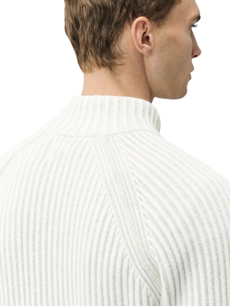 C.P. Company C.P. COMPANY CARDIGAN FLEECE KNIT WHITE MELANGE