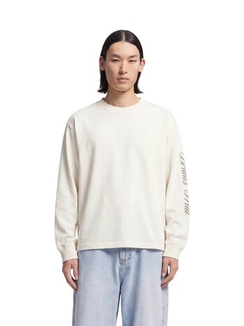 Brams Fruit BRAM'S FRUIT DISTRESSED SCRIPT LONGSLEEVE OFF-WHITE