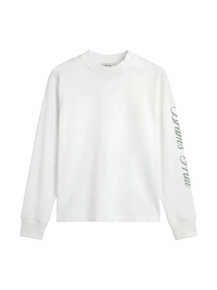 Brams Fruit BRAM'S FRUIT DISTRESSED SCRIPT LONGSLEEVE OFF-WHITE