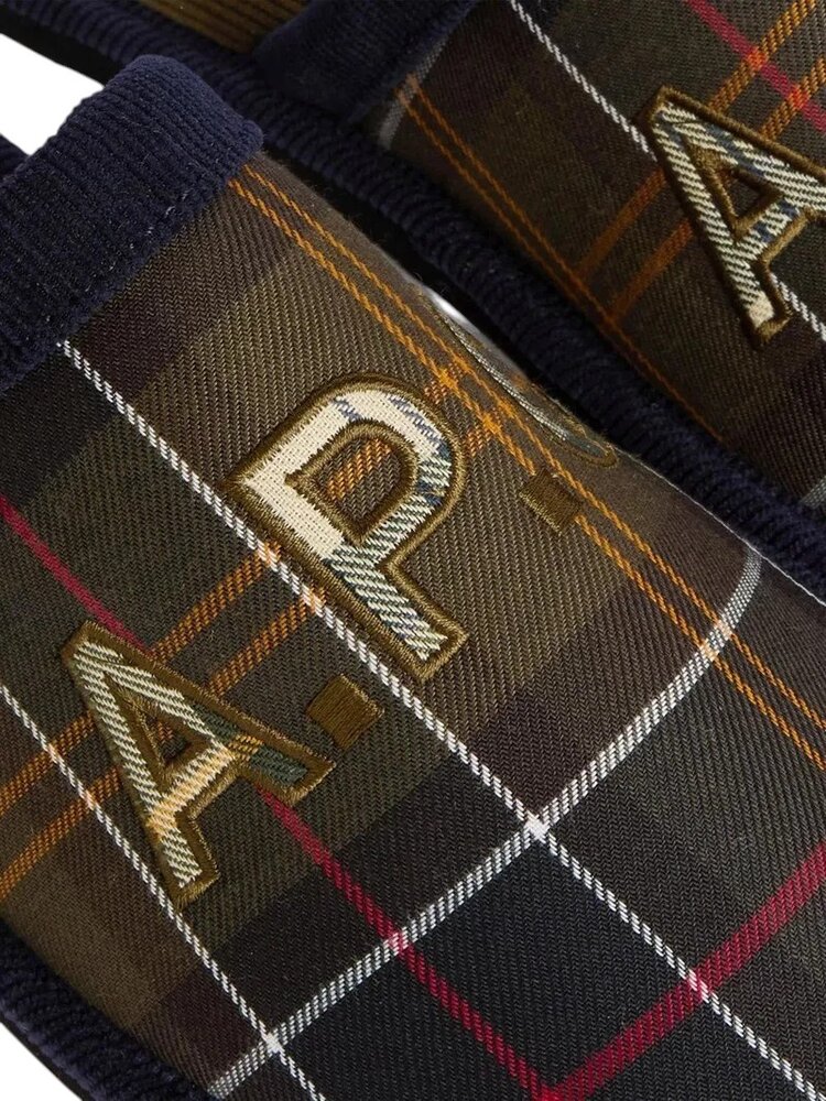 A.P.C. A.P.C. PARIS X BARBOUR TARTAN SLIPPERS MULTICOLOUR