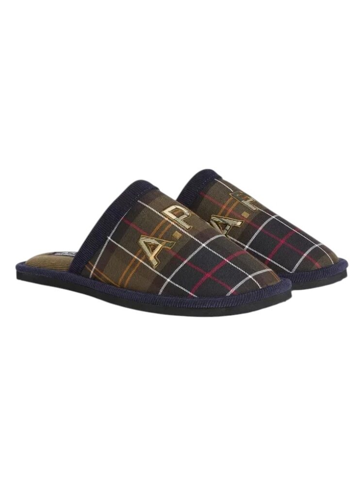 A.P.C. A.P.C. PARIS X BARBOUR TARTAN SLIPPERS MULTICOLOUR