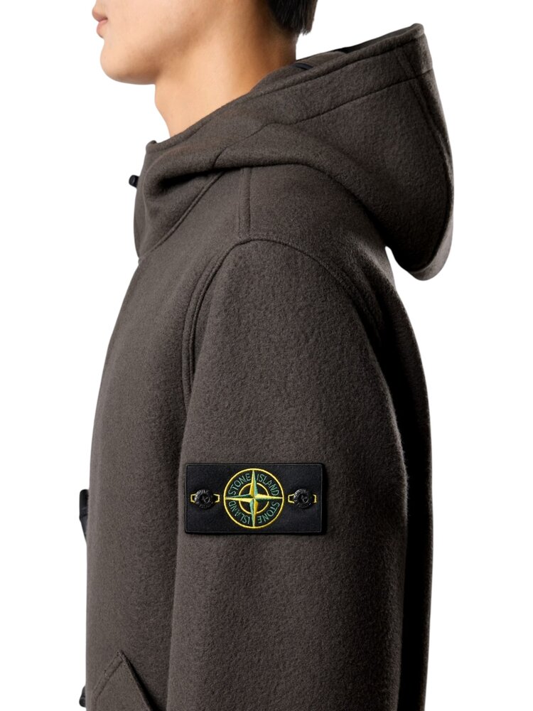 Stone Island STONE ISLAND HEAVY MELTON JACKET GREY