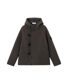 Stone Island STONE ISLAND HEAVY MELTON JACKET GREY