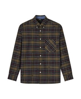 A.P.C. A.P.C. PARIS X BARBOUR TARTAN SPELL-OUT SHIRT MULTICOLOUR