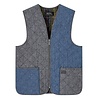 A.P.C. A.P.C. PARIS X BARBOUR REVERSIBLE LINER VEST CHAMBRAY