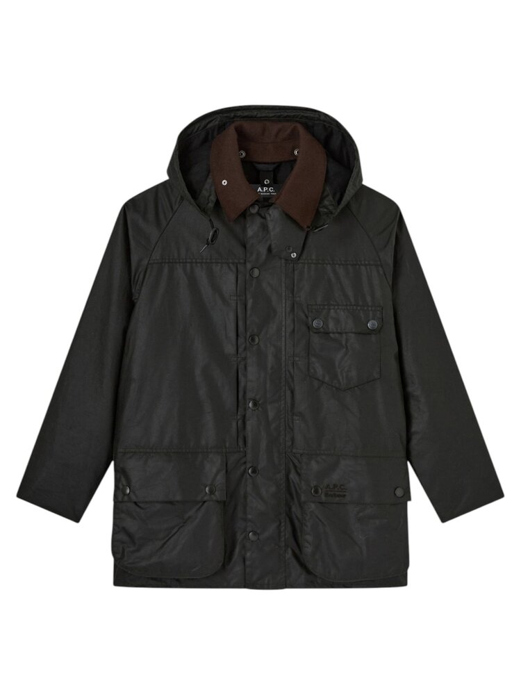 A.P.C. A.P.C. PARIS X BARBOUR WAX JACKET DARG SAGE