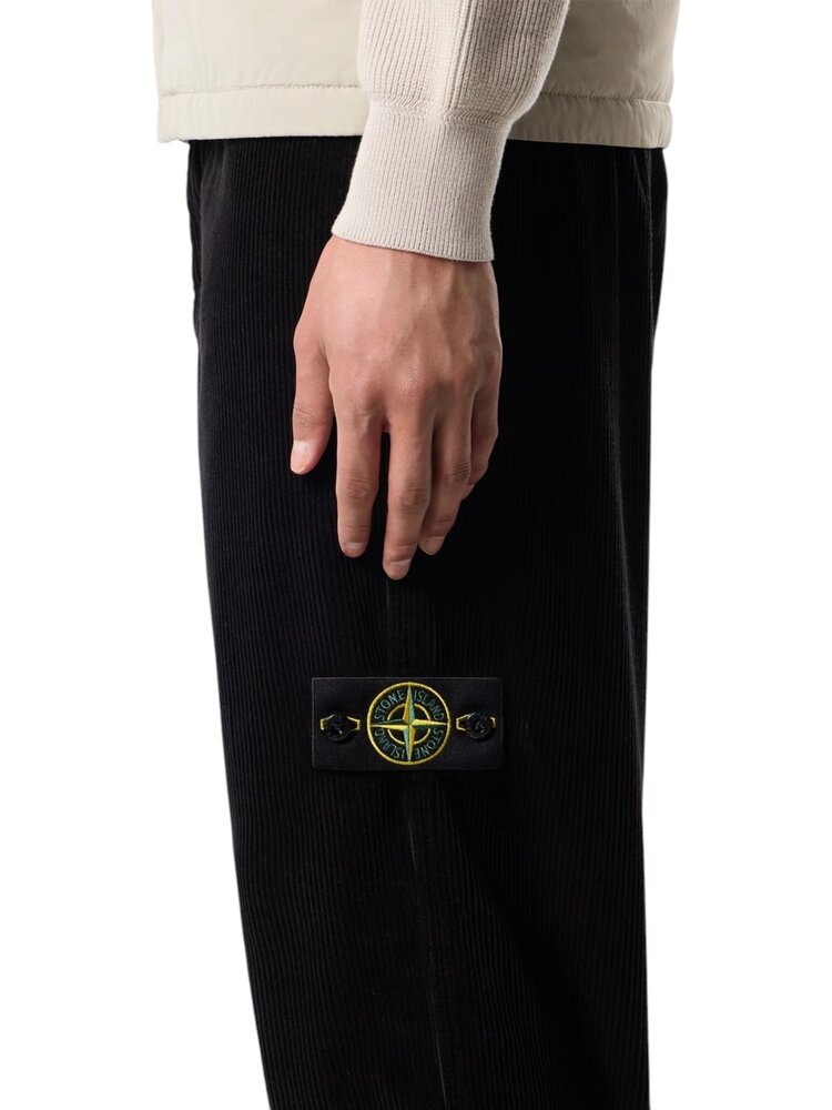 Stone Island STONE ISLAND CORDUROY PANTS BLACK