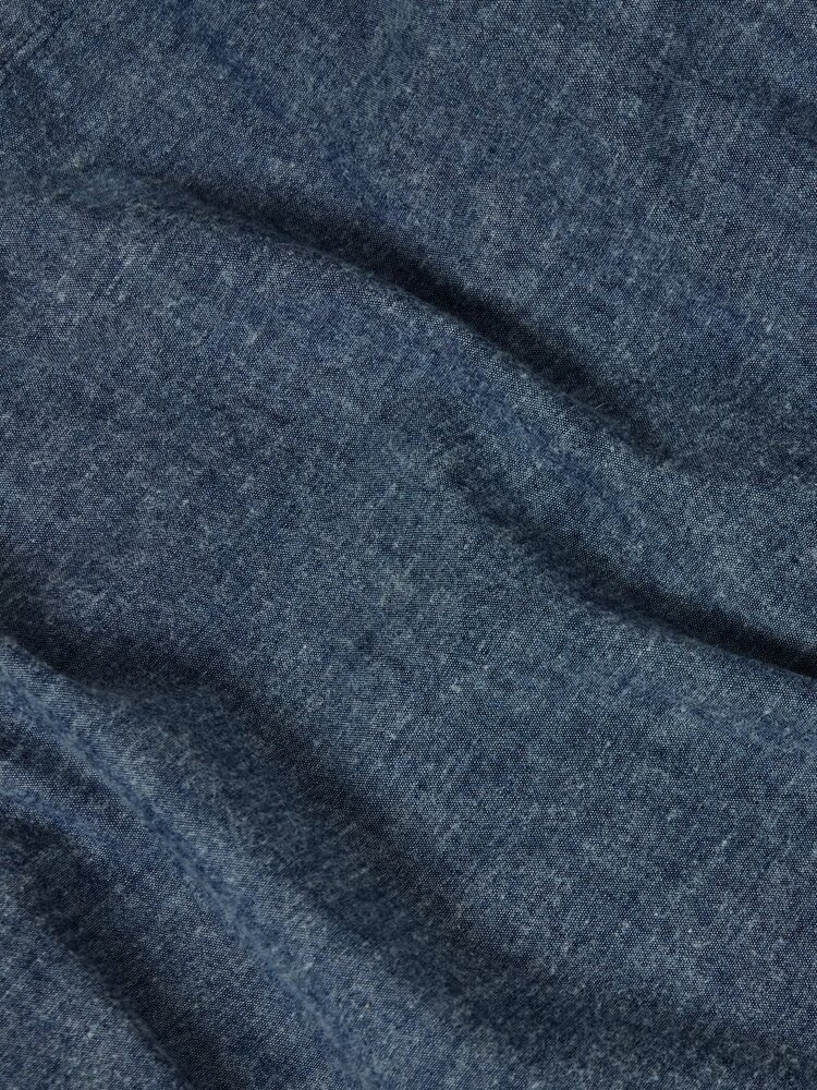 Stone Island STONE ISLAND BRUSHED INDIGO CHAMBRAY SHIRT