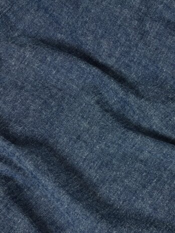 Stone Island STONE ISLAND BRUSHED INDIGO CHAMBRAY SHIRT