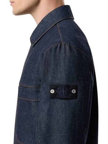 Stone Island STONE ISLAND INDIGO DENIM RAW JACKET
