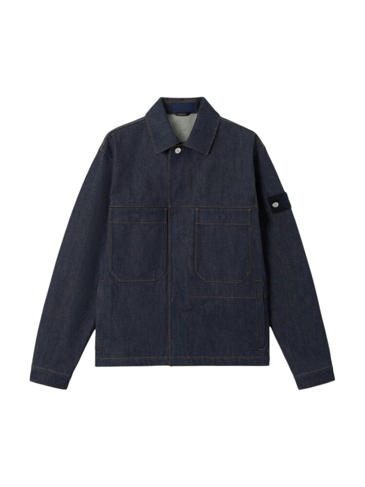 Stone Island STONE ISLAND INDIGO DENIM RAW JACKET