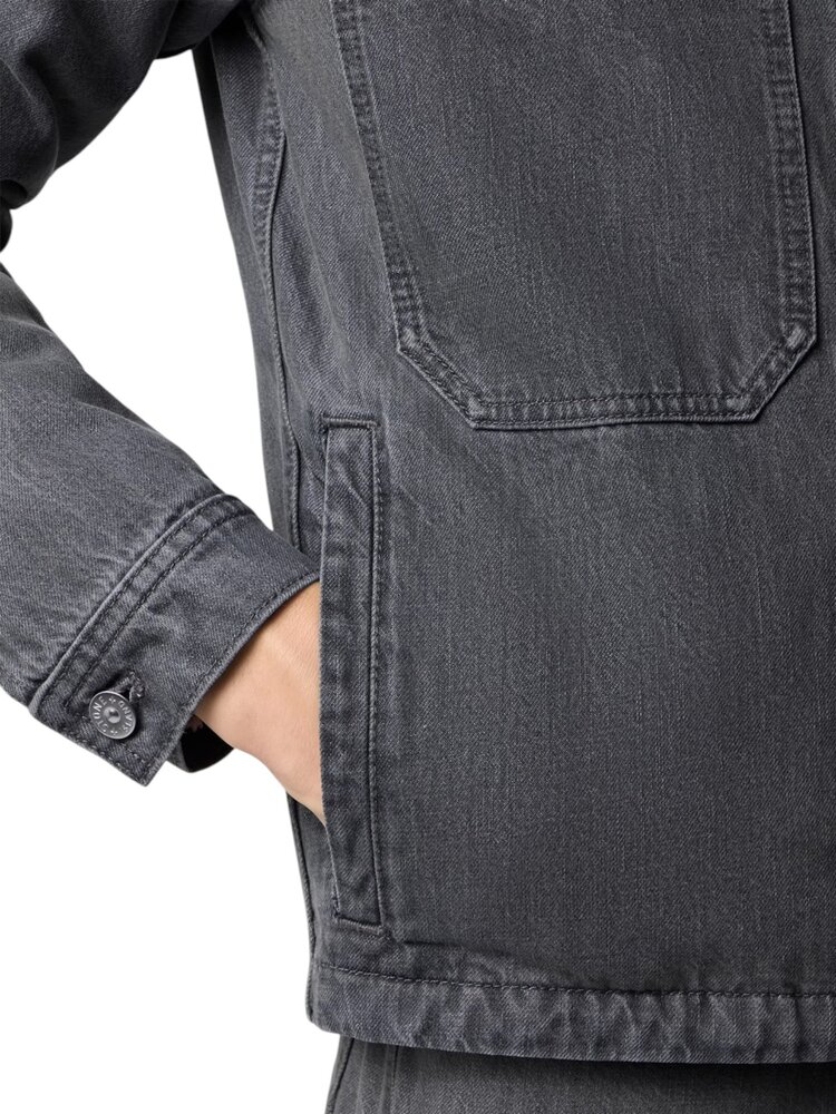 Stone Island STONE ISLAND BLACK DENIM-LIGHT GREY WASH JACKET