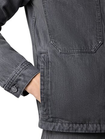 Stone Island STONE ISLAND BLACK DENIM-LIGHT GREY WASH JACKET