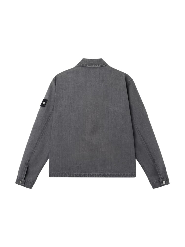 Stone Island STONE ISLAND BLACK DENIM-LIGHT GREY WASH JACKET