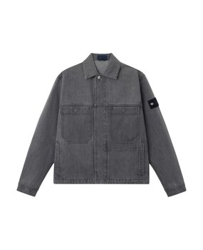 Stone Island STONE ISLAND BLACK DENIM-LIGHT GREY WASH JACKET