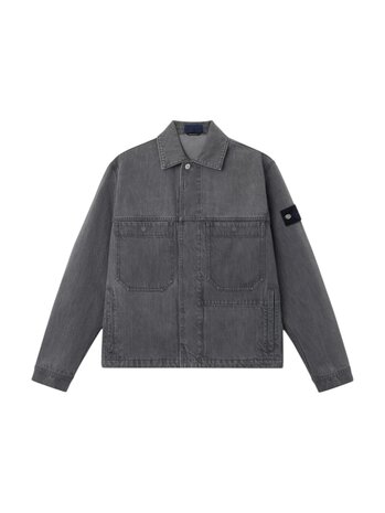 Stone Island STONE ISLAND BLACK DENIM-LIGHT GREY WASH JACKET