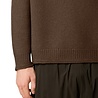 Stone Island STONE ISLAND FELTED RWS WOOL PULLOVER UMBER