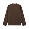 Stone Island STONE ISLAND FELTED RWS WOOL PULLOVER UMBER
