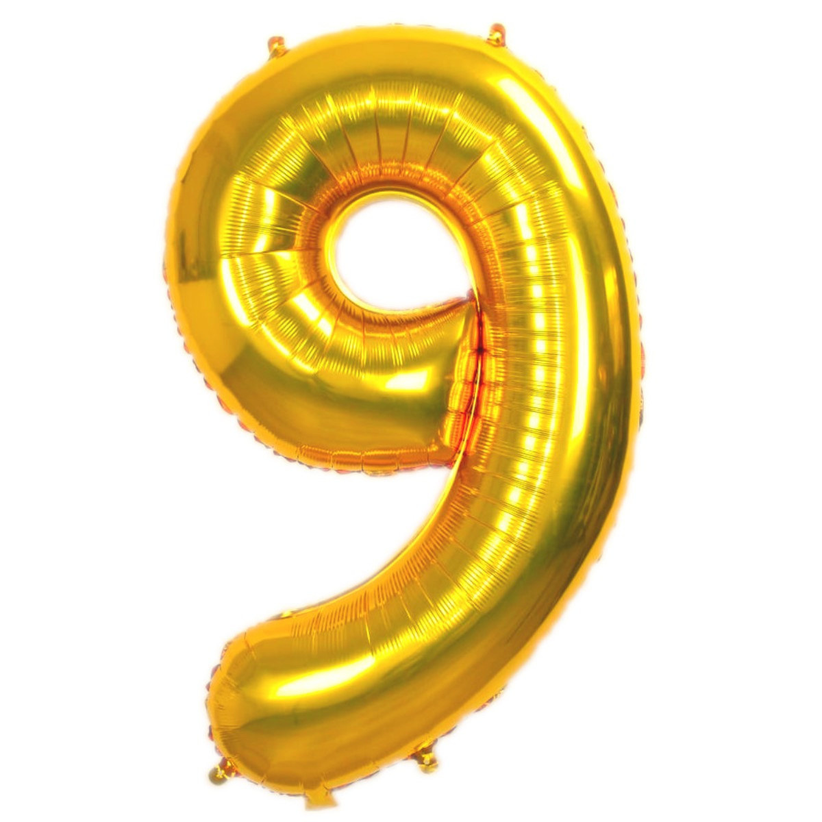 Q2party Folieballon Cijfer 9 Goud - XL 86 Cm