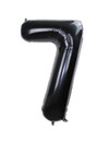 Q2party Folie Ballon Cijfer 7 Zwart - XL 86 Cm