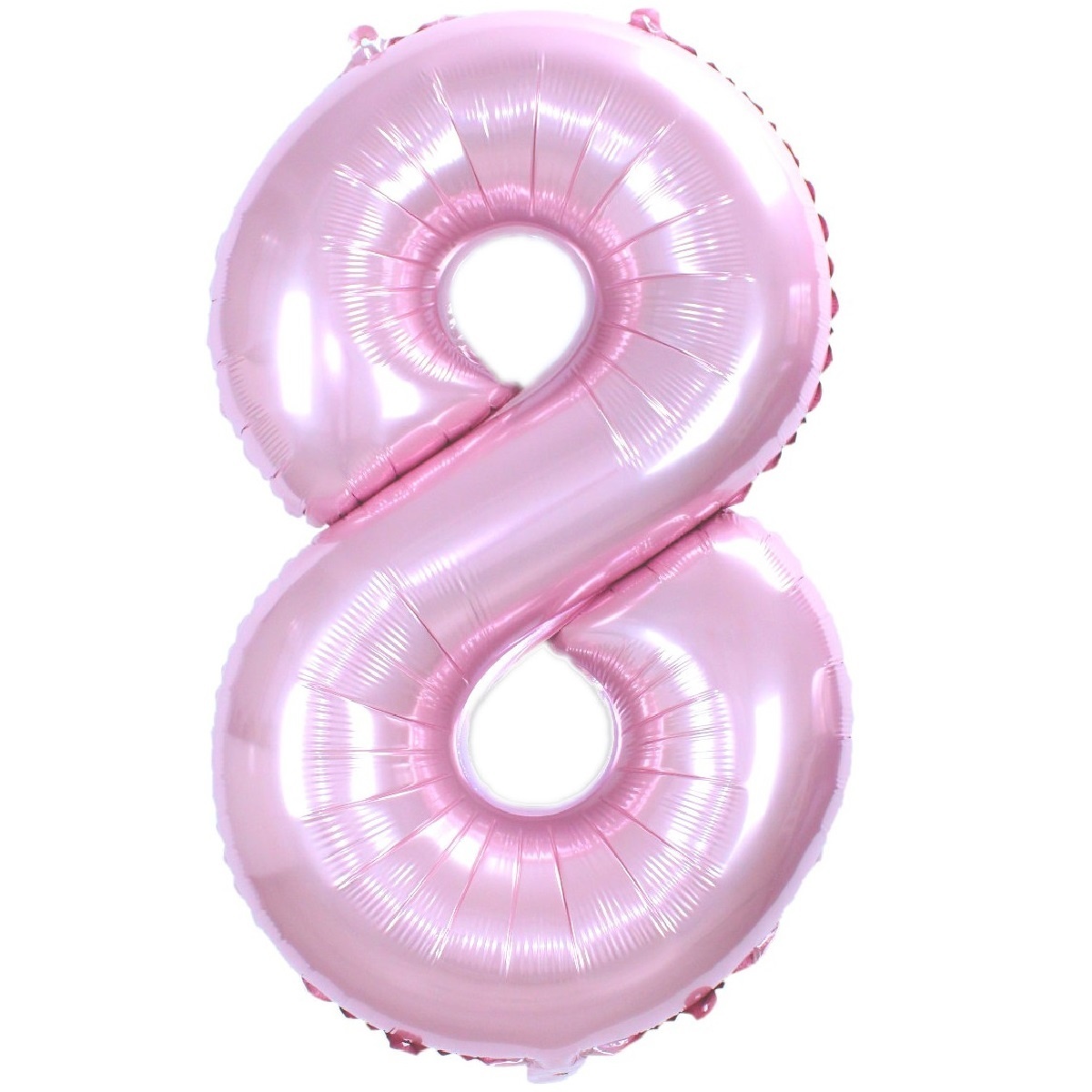 Q2party Folieballon Cijfer 8 Roze - XL 86 Cm