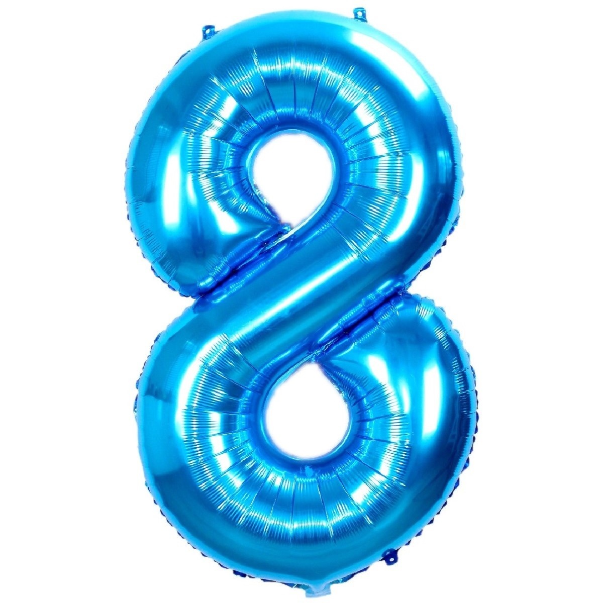 Q2party Folieballon Cijfer 8 Blauw - 70 Cm