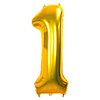 Folieballon Cijfer 1 Goud - 70 Cm