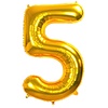 Folieballon Cijfer 5 Goud - 70 Cm