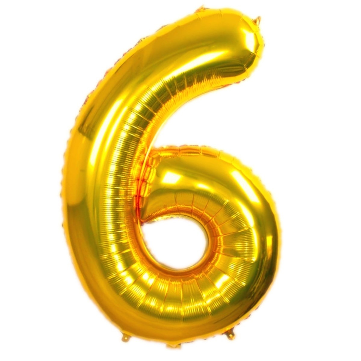 Q2party Folieballon Cijfer 6 Goud - 70 Cm