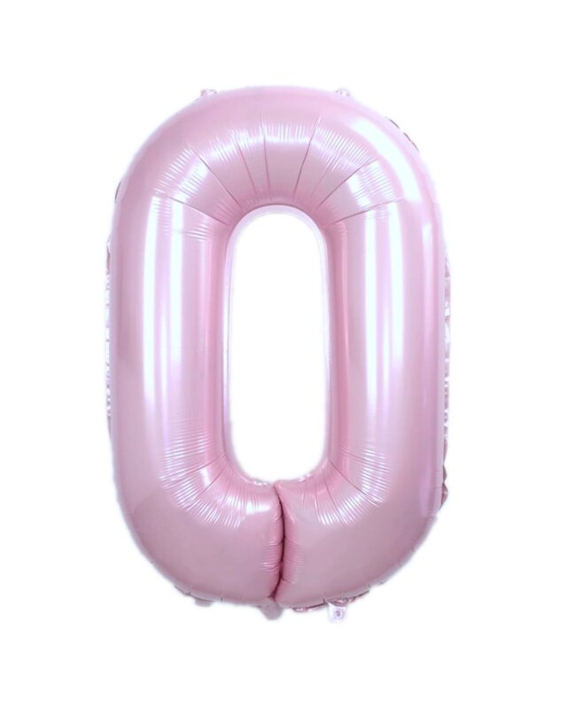 Q2party Folieballon Cijfer 0 Roze - 70 Cm